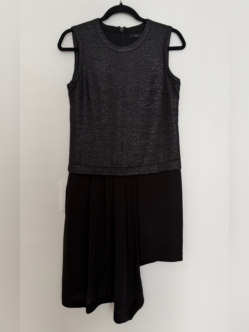 BCBGMAXAZRIA Juliane Asymmetrical Drape Mini Dress